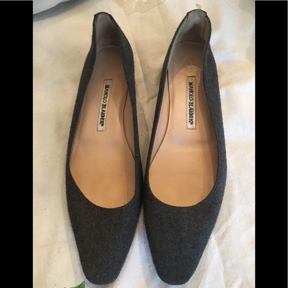 Manolo Blahnik Flannel Flats - Picture 2 of 8